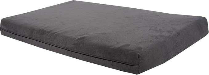 Pet Support Systems Orthopedic Dog Bed - Gel Memory Foam Pet Bed, Luxury Washable Dog Bed for Sleeping and Support (Removable Cover, Large Gray Dog Bed)