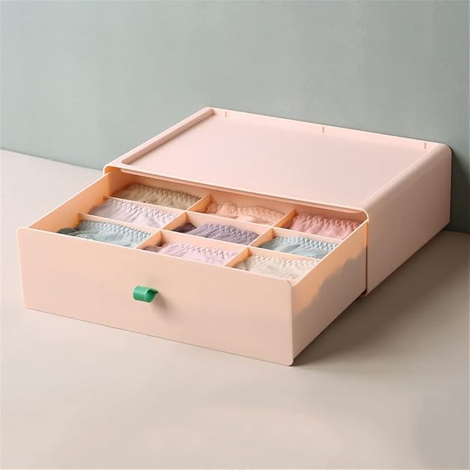 12 Grids Underwear Drawer Organizers Dividers Closet Dresser Storage Organizer Box for Bras Scarves Ties Socks Boxes (Color : D, Size : 22.5 * 10 * 32.5cm) (Black 22.5 * 10 * 32.5cm)