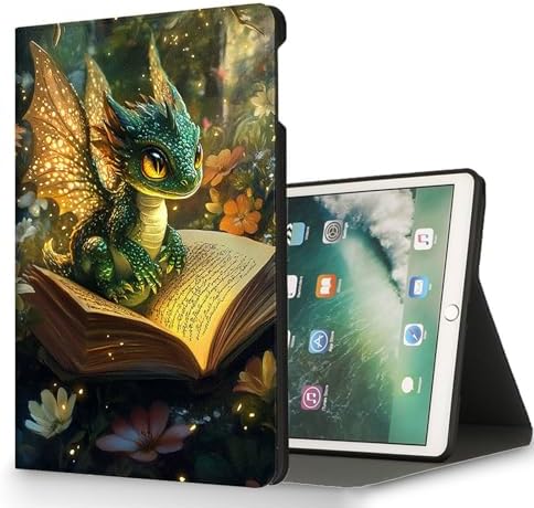 for Microsoft Surface Pro X/Pro X Plus-13 2019/2020/2021/2024 Tablet Case,Auto Wake/Sleep,Adjustable Stand Protective Cover - Fantasy Dragon