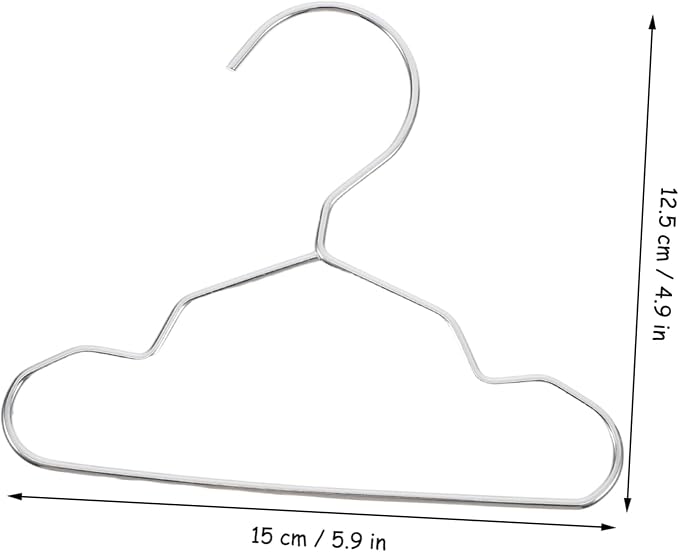 Hemobllo 10 Piece Steel PET Clothing Hangers for Apparel Storage Silver | Space-saving Design, Universal Fit, Versatile Usage, for PET Shops and Homes, Sleek Silver Finish