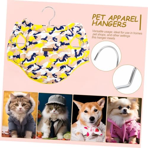 10pcs Pet Coat Hangers for Dogs and Cats Stylish Closet Organizers for Pet Garments Compact and Space Saving Clothing Accessories for Dogs and Kittens