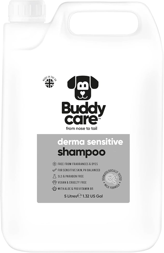 Buddycare Derma Sensitive Dog Shampoo with Aloe Vera and Pro Vitamin B5 (169.07oz)