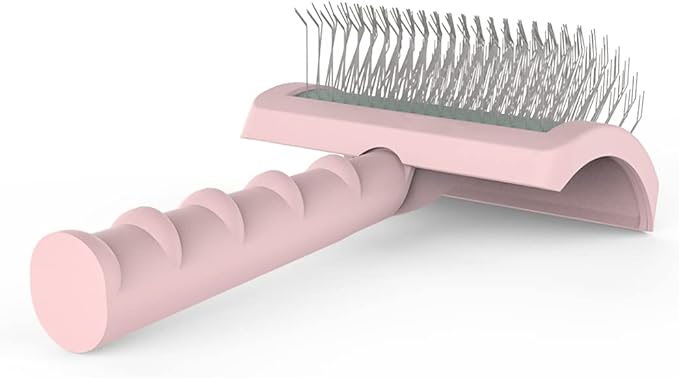 Super Dense Soft Slicker Brush for Thick and Long Fur Dogs - Grooming Brush for Fluff, Shedding, Tangles on Goldendoodles - 25mm (1")