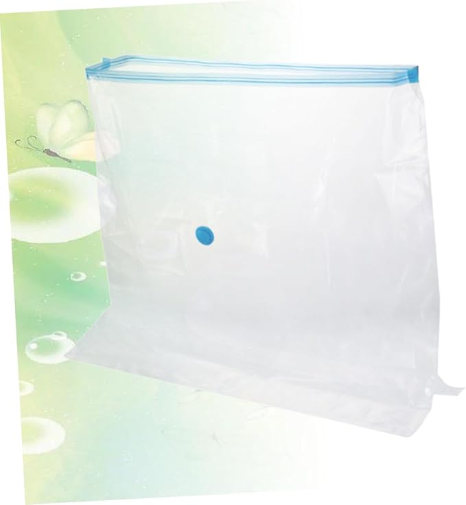 Vacuum Storage Bag Large Capacity PET and PE Household Organizer | Window, Assorted Space Saving Design, for Linens and Blankets, White Color