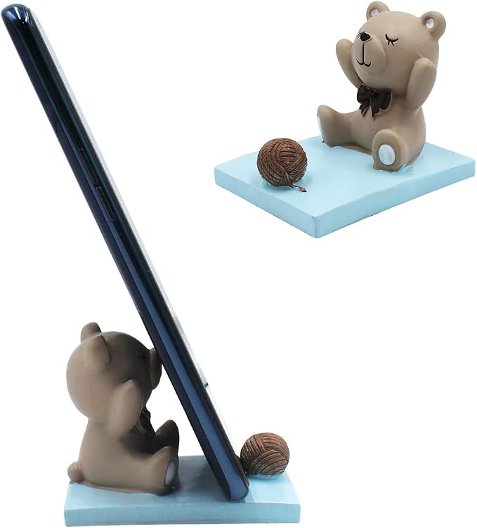 Cute Bear Cellphone Holder Stand Animal Smartphone Desk Holder for All Mobile Phones Cute Phone Stand Desk Ornament