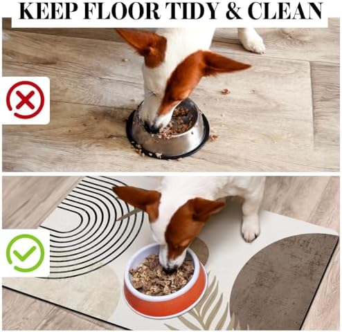 Dog Food Mats for Floors, Absorbent Dog Bowl Mat for Food and Water Dispenser, Quick Dry Cat Food Mat Pet Supplies