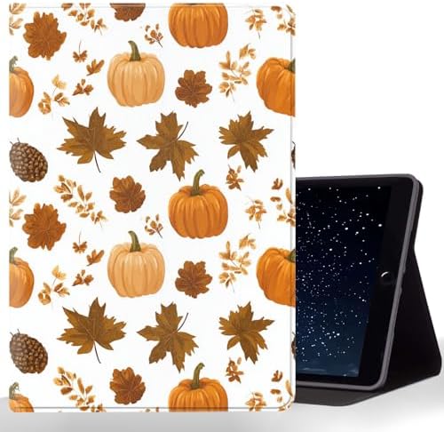 Tablet Case for iPad Pro 13 Inch M5/M4 (2025/2024,8th/7th Generation),Shockproof Protective Cover with Stand,Auto Wake/Sleep,Pumpkin Maple Leaf