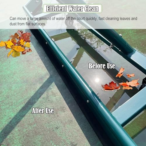 ERRULAN Floor Squeegee W/Replacement Rain Shuttle, 59 Inch Wide Aluminum Alloy Water Pusher Cleaner Cart for Rain Snow Leaves Garbage, Pet Hair Remover Equipment for Patios Garages Swimming Pools
