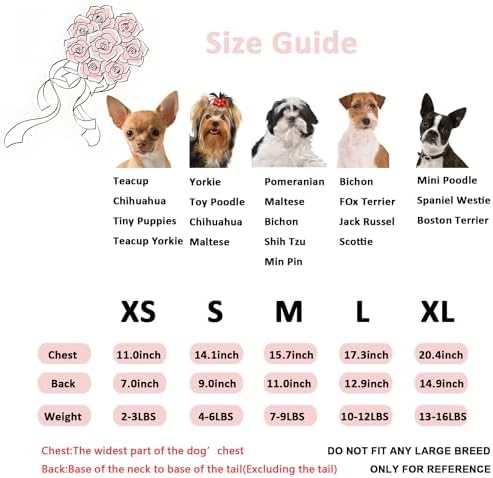 FLAdorepet Vintage Camellia Dog Dress Tutu Skirt,Pet Party Outfits Clothes for Small Dogs Girls,Formal Dog Wedding Holiday Dresses Apparel(White Camellia, Medium)