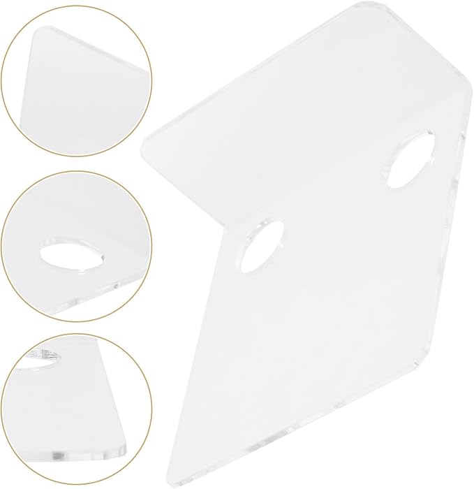 HOMSFOU 3pcs Monitor Wall Bracket Security Camera Holder for Crib Nursery Floating Shelf for IP Cameras and Speakers