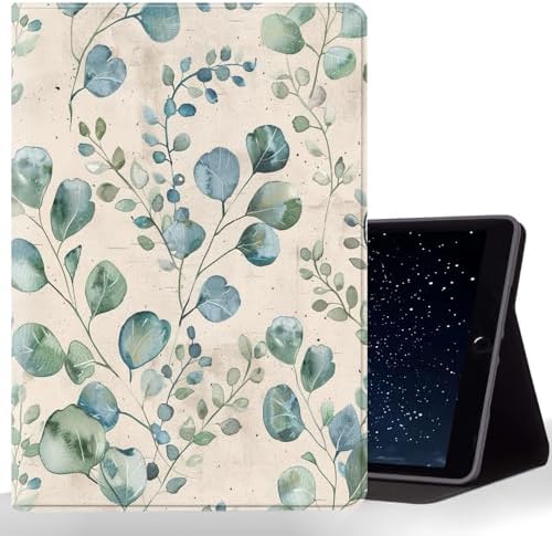 Tablet Case for iPad 10.2 Inch (9th/8th/7th Gen),Shockproof Protective Cover with Stand,Auto Wake/Sleep,Auto Wake/Sleep,Watercolor Plant