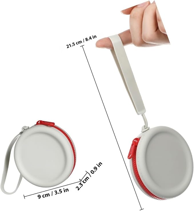 2pcs Silicone Dog Treat Pouches Featuring Reliable Zipper, Round Portable Storage Bags for Small Items and Keys, Stylish Travel Organizer for Pet Training the Go