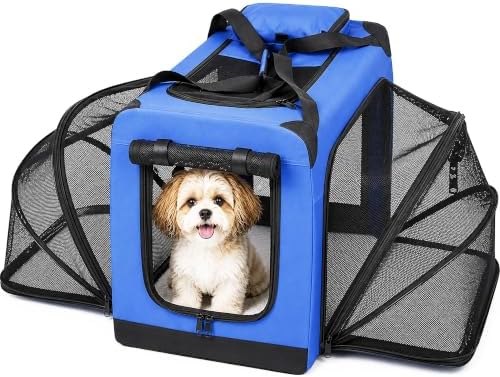 Pet Life ® 'Hounda Accordion' Metal Soft-Folding Collapsible Dual-Sided Triple-Expandable and Collapsible Folding Travel Dog Crate and Pet Playpen