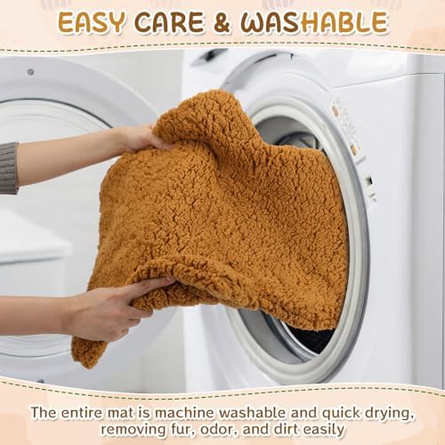 3 Pack Self Warming Pet Bed Leaf Shape Self Heating Cat Dog Mat Washable Thermal Sleeping Pad for Indoor Outdoor Hedgehog, Bunny, Sugar Glider, Rat, Chinchilla(Orange,Large-19 x29)