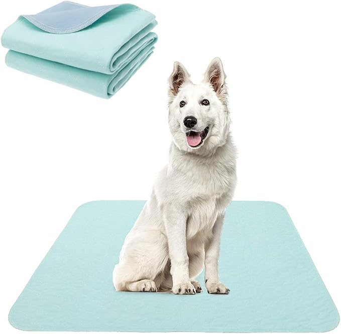 Washable Pee Pads for Dogs, 2 Packs Super Absorbent Leakproof & Non-Slip Dog Pee Pad Extra Large, Reusable Puppy Training Pads Waterproof, Pet Mat Rug for Whelping,Floor,Crate,Cats, 36"x41"