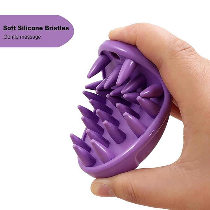 Silicone Dog Brush, Rubber Curry Brush with Long Pins for Short & Long Hair Dogs, Curry Comb Use Wet as Pet Bath Brush or Dry for Grooming Loose Hair