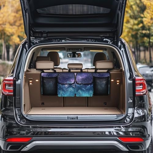 Coconut Tree Hanging Car Trunk Organizer Car Back Seat Storage Bag Auto Cargo Bag Collapsible Auto Interior Accessories for Sedans SUV Jeep Trucks MPV Van