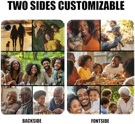 Custom Photo Personalized Flip Case for Samsung Galaxy Tab A9+/A9 Plus 11 inch(2023),Model Code: SM-X210/X215/X216, Samsung Galaxy Tablet Customized Picture Text Leather Stand Cover Protective Case