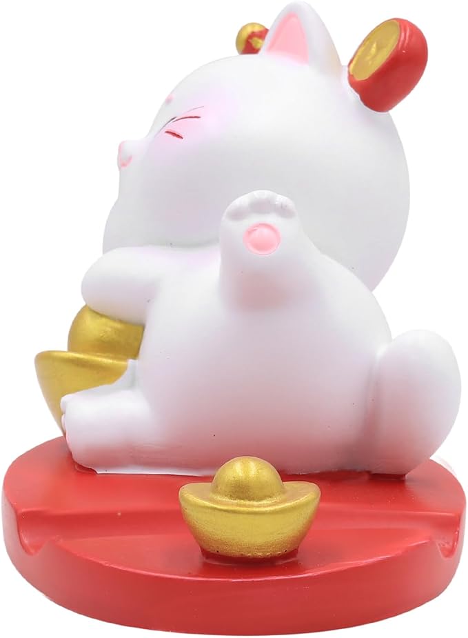 Cute Cat Phone Holder Desk Ornament Kawaii Phone Stand Universal Desk Phone Stand for All Mobile Smartphones Tablets