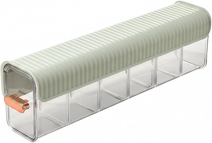 Stackable Storage Box with Dividers, Clear PET Plastic Organizer for Accessories & Essentials, Space-Saving Drawer Bin