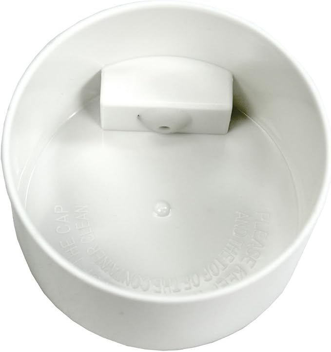 Pawvac 3 Ounce Vacuum Sealed Pet Food Storage Container; White Cap & Body/Black Paws