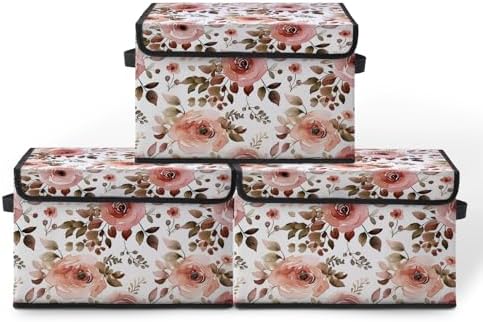 Stackable Clothes Storage Bins with Lids 3 Pack