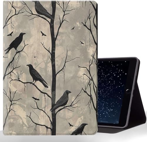 Tablet Case for iPad 5th Generation 2024 iPad Pro 11 inch (M4),Shockproof Protective Cover with Stand,Auto Wake/Sleep,Gothic Crow