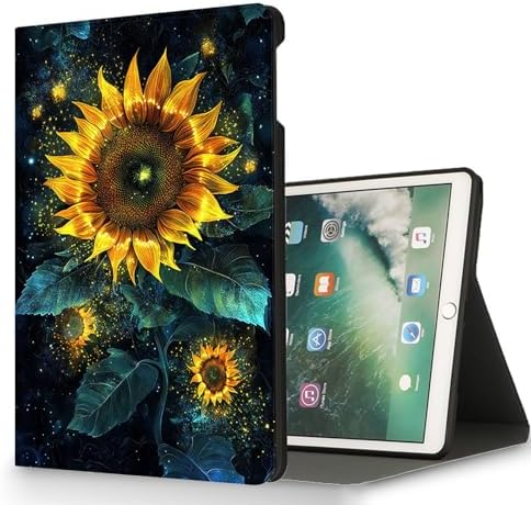 for Microsoft Surface Pro 7 Plus,Surface Pro 7/6/5/4 12.3" Tablet Case,Auto Wake/Sleep,Adjustable Stand Protective Cover - Starry Sunflower