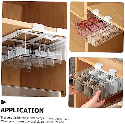 Pet Material 15 Grids Underwear Storage Box Sock Organizer for Closet Wall Mount