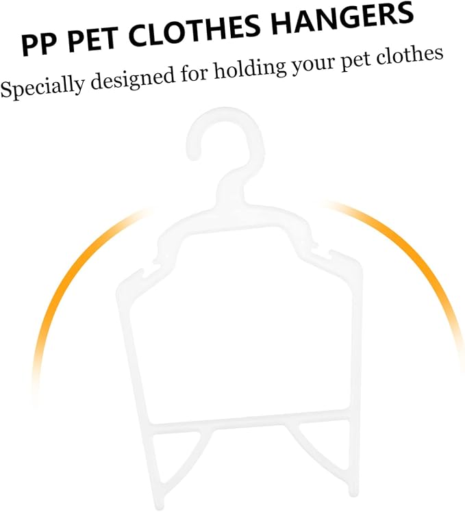 Happyyami 10pcs Pet Clothes Hangers Pp Dog Clothing Holders for Organizing Pet Outfits Compact and Lightweight Design for Easy Use for Dogs