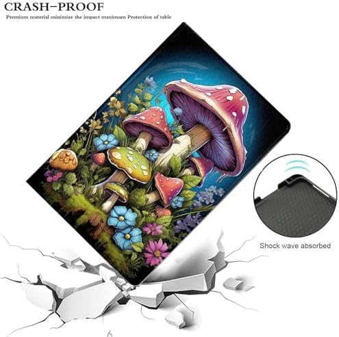 for Samsung Galaxy Tab S9 Plus/S9 FE Plus 5G 12.4 Inch 2023 Tablet Case,Premium Leather Folio Stand Auto Wake/Sleep,Multiple Viewing Stand,Mushroom