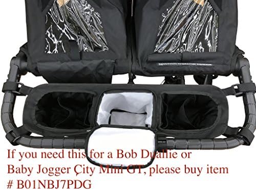 Booyah Double Stroller Organizer - Fits Clevr, Aosom & Best Choice Double Baby & Pet Strollers