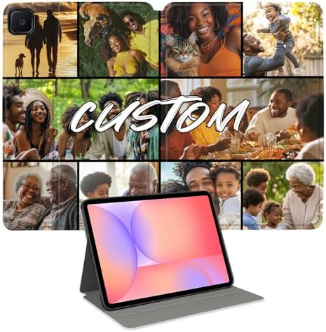 Custom Photo Personalized Flip Case for Samsung Galaxy Tab S6 lite 10.4 inch(2024),Model Code: SM-P620/P625, Samsung Galaxy Tablet Customized Picture Text Leather Stand Cover Protective Case