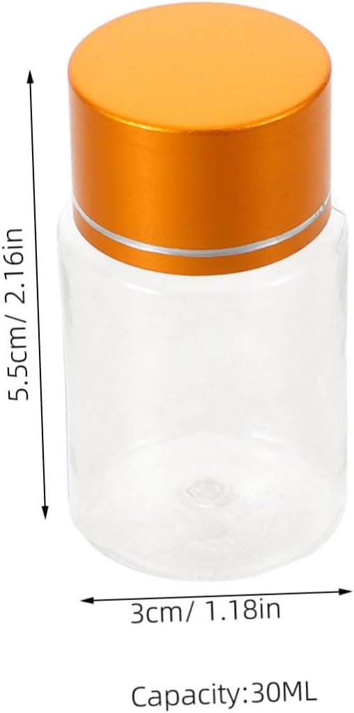 20pcs 30ml Plastic Sealing Bottles with Airtight Lids, Leakproof Pill Containers for Powder Supplements and Medication Storage, Portable Organizer for Travel and Countertop Use