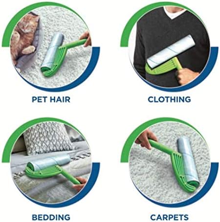 Leo Large 10-Inch Wide Lint Roller Refills 25 Sheets with extendable Handle to 45 inch for Lint Removers Household Cleaning Easily Remove Pet Hair Dust and Debris from Floors Carpets and Furniture