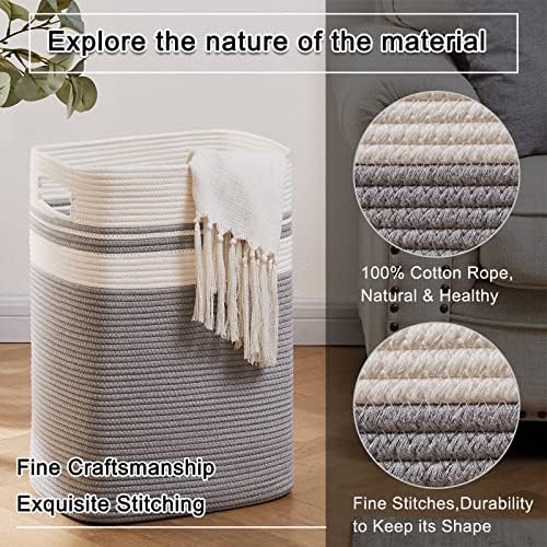 OIAHOMY Laundry Hamper Collapsible Laundry Basket Clothes Organizer Gray
