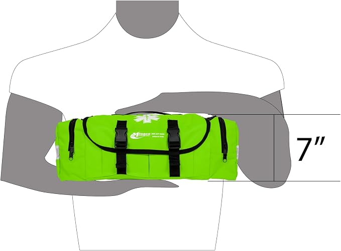MFASCO Emergency Response First Aid Kit Trauma Bag 415 Piece Green | Complete Trauma First Aid Kit | Emergency Response Bag for Businesses, Groups & Organizations | Fully Stocked Supplies