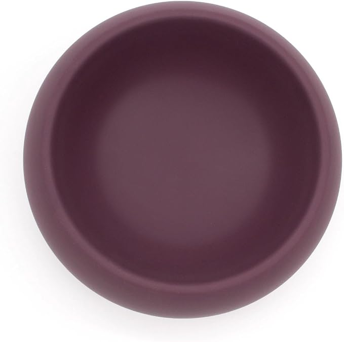 Houndstone Silicone Dog Bowl, BPA Free, 1 Cup Capacity, Non-Slip Base, Dishwasher Safe (Plum)