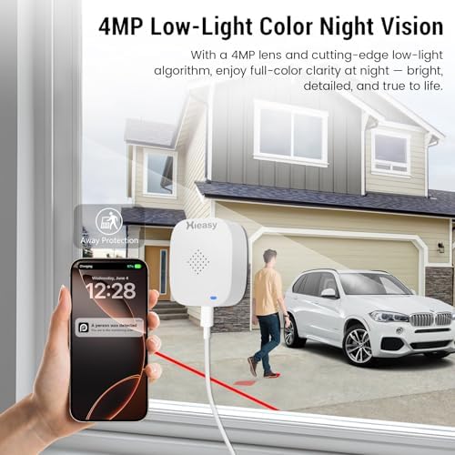 4MP 2.5K Window Camera, AI Human & Vehicle Detection, Color Night Vision