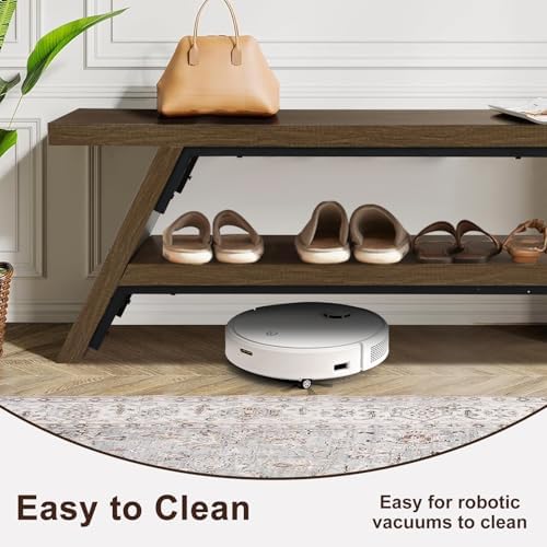 2-Tier Shoe Storage Bench, Solid Wood Entryway Stool Storage | Narrow Shoes Racks for Entryway, Minimalist Multi-Purpose Bench for Hallway, Kitchen, Bedroom, or Dining Room