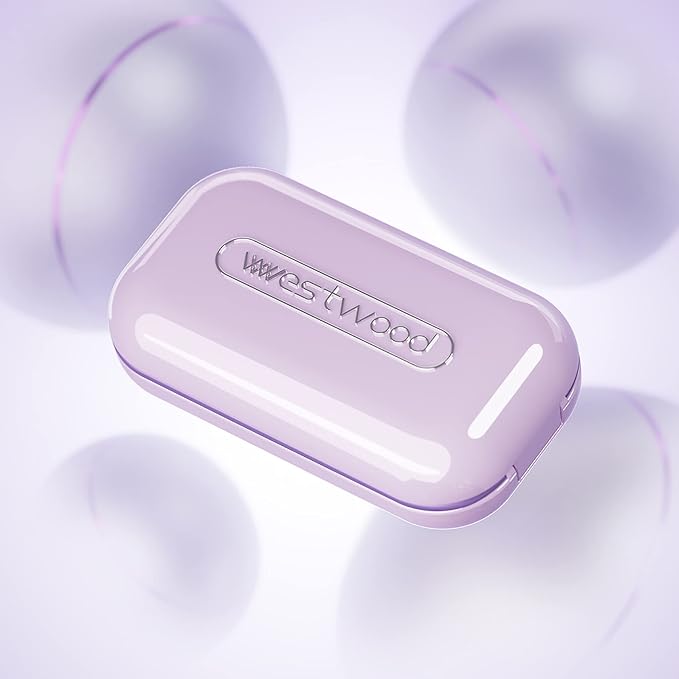 DUBSTAR Pill Cutter Splitter for Small and Tiny Large Pills Portable Purple | Pill Cutters with Removable Silicone Pad, Tablet Splitters Cuts Vitamins Tablets for Purse Pocket