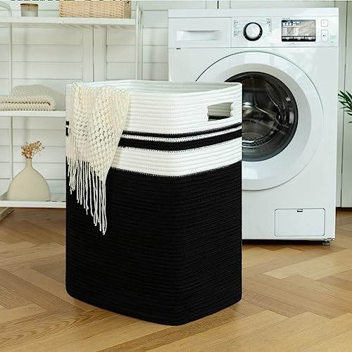 OIAHOMY 91L Laundry Hamper, XXXLarge Collapsible Laundry Basket Black