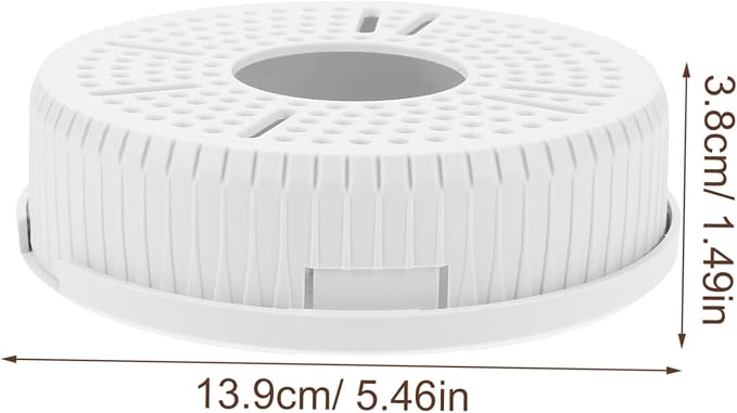 LIFKOME 2Pcs Ceiling Storage Box for Webcam and Security Camera Dome-Shaped Cable Management Holder for Monitor Router Speakers Easy Installation Plastic Material