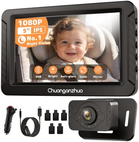 1080P Baby Car Camera with HD Night Vision, 3X Zoom, USB/12V Powered, S100C