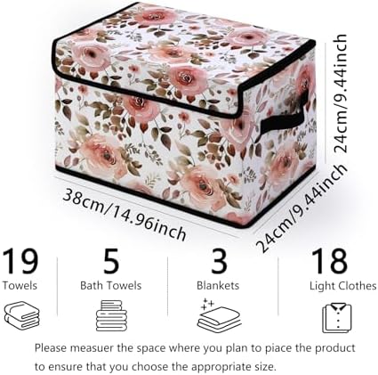 Stackable Clothes Storage Bins with Lids 3 Pack