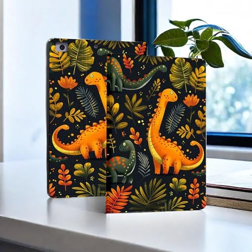 for Microsoft Surface Go 4/3/2/1-10.5" 2021 Tablet Case,Auto Wake/Sleep,Adjustable Stand Protective Cover - Cute Cartoon Dinosaur