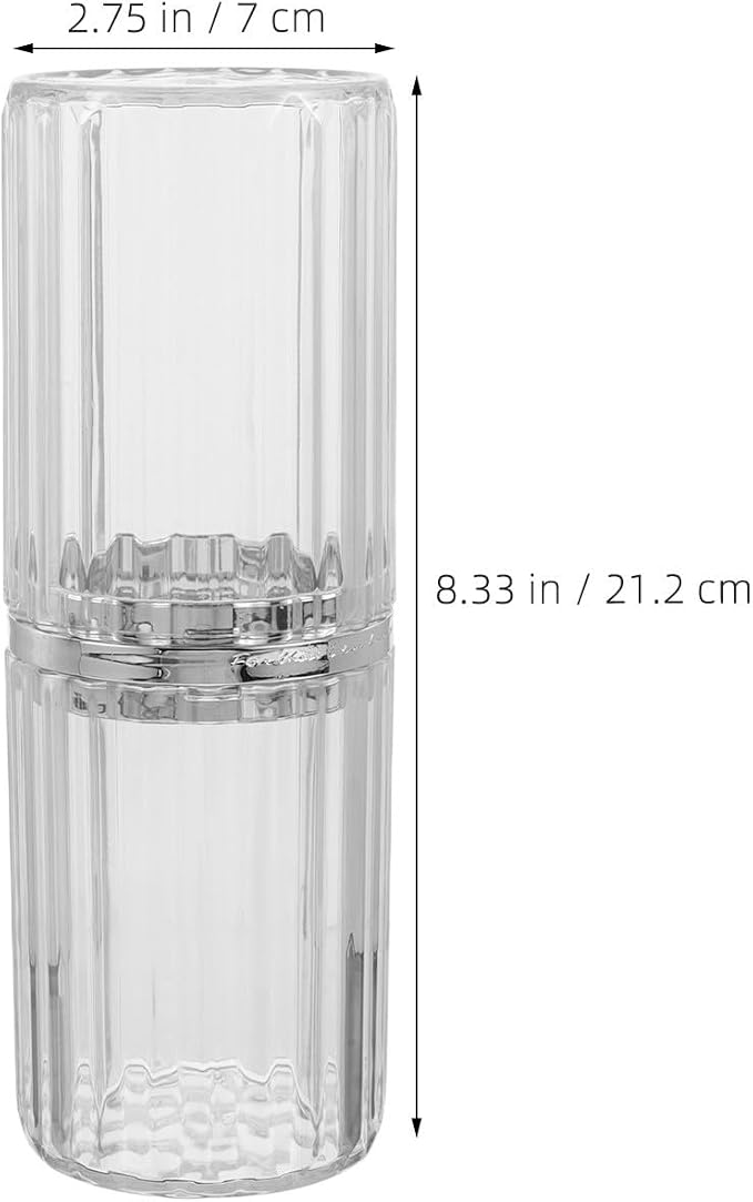 HEMOTON 2pcs Portable Toothbrush Holder Travel Toothbrush Toothpaste Organizer with Quick Cleaning and Versatile Design for Daily Commuting and School Use, Made of Sturdy Pet and Abs