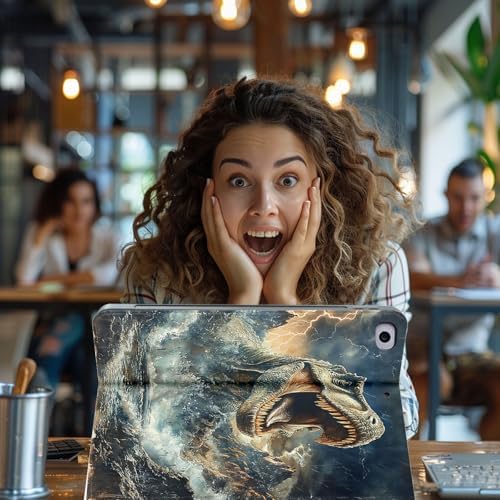 for Microsoft Surface Pro 8-13" 2021 Tablet Case,Auto Wake/Sleep,Adjustable Stand Protective Cover - Dinosaur