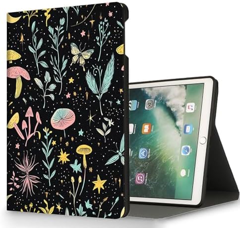 for Microsoft Surface Pro X/Pro X Plus-13 2019/2020/2021/2024 Tablet Case,Auto Wake/Sleep,Adjustable Stand Protective Cover - Starry Mushroom Plant