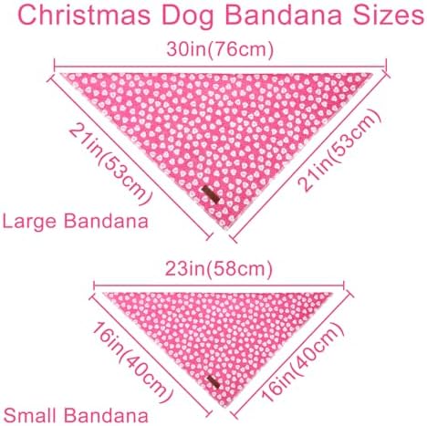 Valentine Dog Bandana, Pink Heart Triangle Bid Scarf for Small Medium Dog, Cotton Pet Kerchief for Girl Boy Dogs or Cats, Red Dog Bandana, Cute Adorable Puppy Bandana